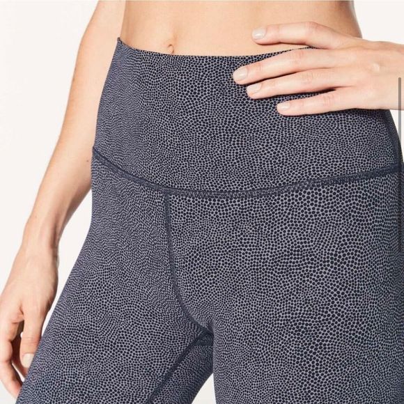 Lululemon Wunder Under High Rise Crop 21" Disperse Dusky Lavender Black Size 4 - Picture 3 of 9